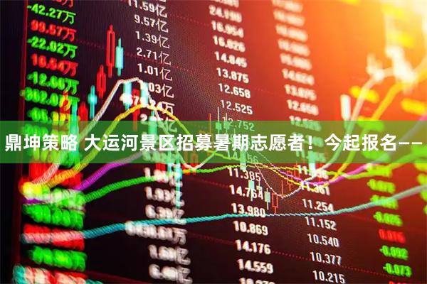 鼎坤策略 大运河景区招募暑期志愿者！今起报名——